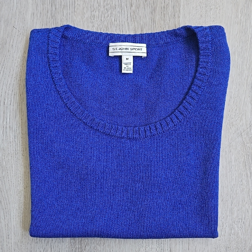 ST. JOHN Tank Top Wool Blend Knit Sleeveless Sweater Vest Pullover Size M - Picture 12 of 12